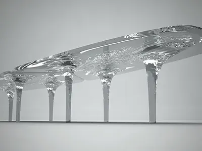 Създадоха уникална маса от вода (СНИМКИ)