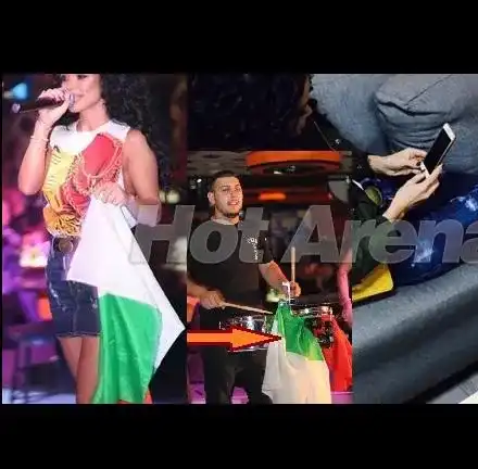 Мария се изгаври с родното знаме (+Невъзпитано качва краката си върху мебели с обувките)