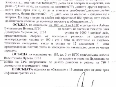 Възмездие! Бизнесдамата Ваня Червенкова осъди Албена Вулева (Снимки от съда + решението)