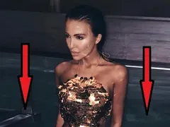 Николета скри най-милото си под златен ръчно изработен бански! Ето какъв разкрач показа (СНИМКА)
