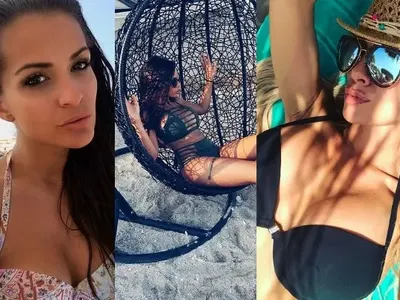 Миски и певици си мерят бомбите на плажа (Горещи снимки)