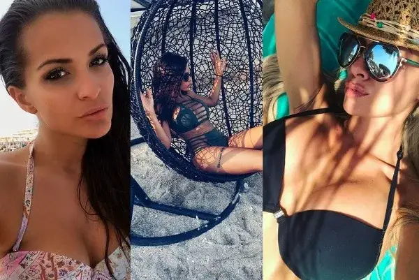 Миски и певици си мерят бомбите на плажа (Горещи снимки)