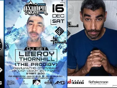 Един от основателите на легендарната британска група The Prodigy - Leeroy Thornhill пристига в България за свое мини клубно турне