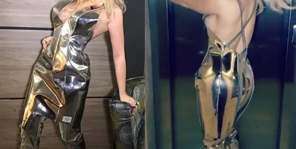 Гери-Никол пъхна дупарата в метална рокля! Мязала на пожарникарка в алуминиево фолио за печене