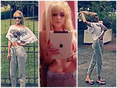 Адриана се показа неглиже! Вижте я без грим, по анцунг и джапанки