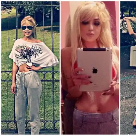 Адриана се показа неглиже! Вижте я без грим, по анцунг и джапанки