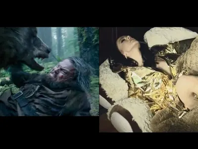 Сравниха клипчето за възрастни на Галена с друго - на Ди Каприо! Тройката с мечки била изкопирана от негово ШОК сношение с животното