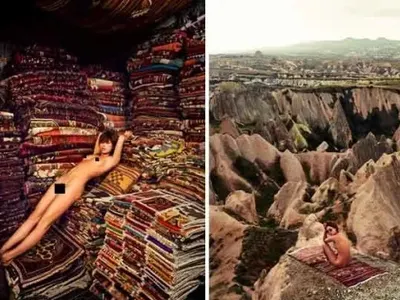 Моделка се щракна без дрехи в храма „Света София“! Лежала в затвора заради други подобни прояви