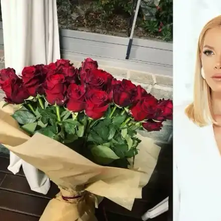 Жорж Башур засипва Емилия с рози