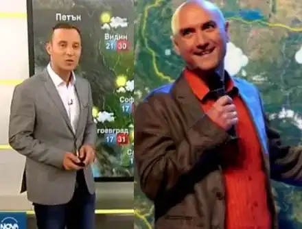 Василковски имитира Емо Чолаков! Синоптикът на Нова подражава на конкурента си от Би Ти Ви в шегите