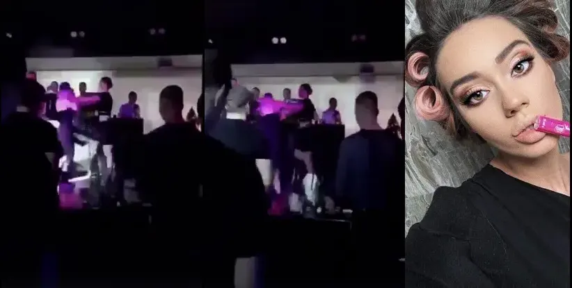 Биляна Лазарова в нов скандален екшън: Скочи на бой на фенка, докато пее на сцената (Виж файтаджийското ВИДЕО)