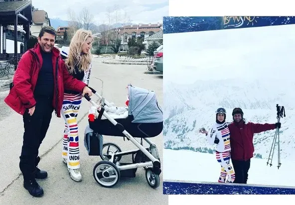 Антония Петрова на ски с малкия