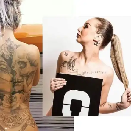 Цветелина Грахич заприлича на Благо Джизъса! Няма място по тялото си без татуси