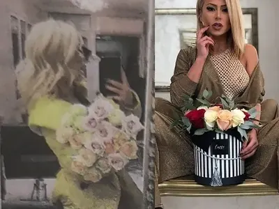 Капчикова с рози от таен обожател