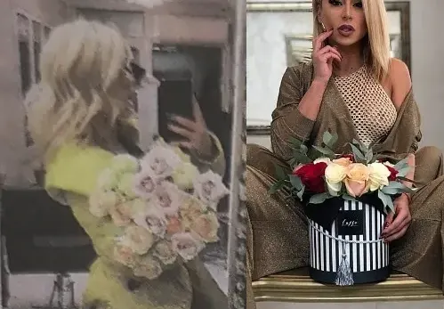 Капчикова с рози от таен обожател