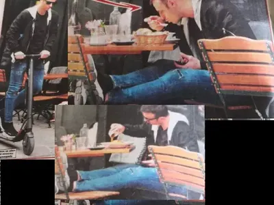 Бербо смени бентлито с тротинетка! Яде по заведенията полулегнал, вдигнал краката си на стол