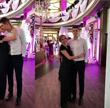 Нанси Карабойчева на сватба в черно