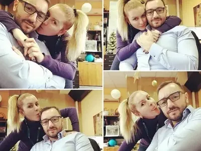 Хекимян се целува с колежка