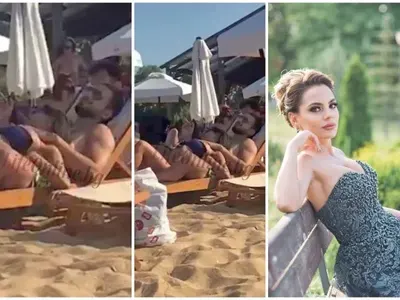 Папи Ханс забрави за Дара и португалката! Хванаха го на плажа да мачка гърдите на 18-годишна миска (Папарашки СНИМКИ)