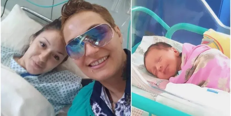 Първото бебе с еднополови родители тръгна по заведенията