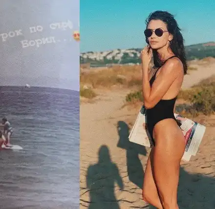 Детето на Блатечки с първи урок по сърф