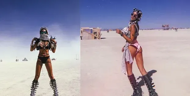 Щерката на Фатик на арт фестивал в пустинята! Александра показа футуристична визия сред пясъците
