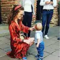 Гери Малкоданска кръсти сина си