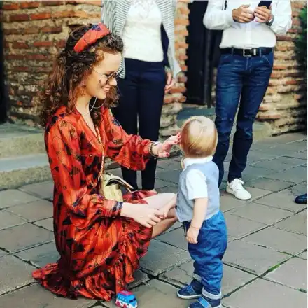 Гери Малкоданска кръсти сина си