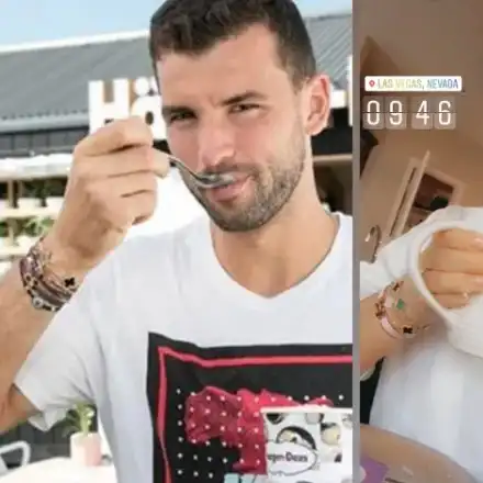 Григор Димитров и новата му с еднакви гривни!