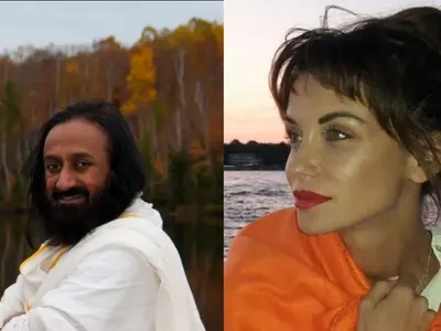 Диляна Попова на семинар при йога гуру