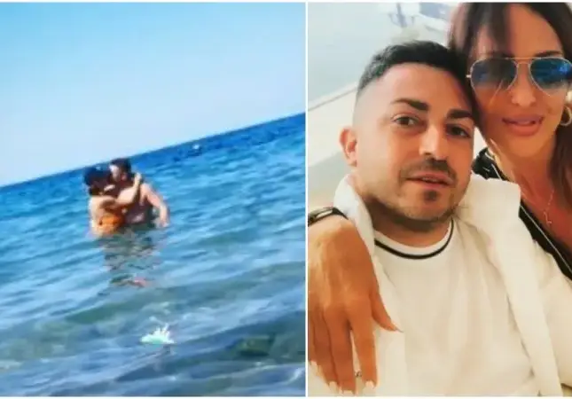 Глория с гаджето на Малдивите