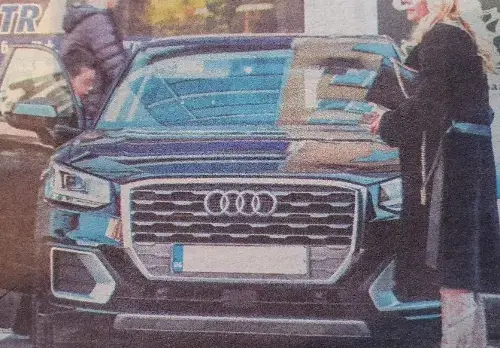 Венета Райкова се фука с Ауди за 80 бона (Фото на тузарското возило)