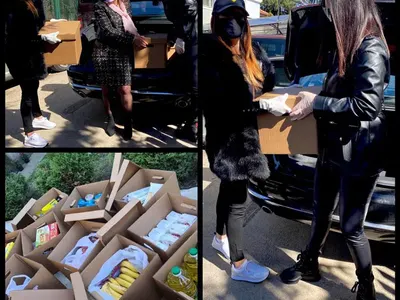 Глория раздава храна и лекарства на нуждаещи се