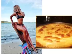 Крисковица сбъднала мечтите си с новия си мъж, тъпче го с  калорични манджи