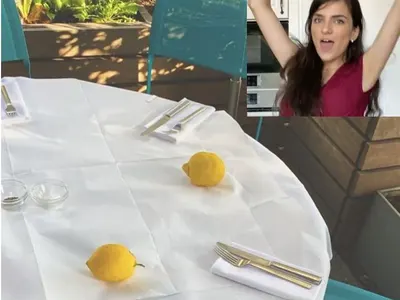 Банда Банда на снобска арт вечеря с лимон