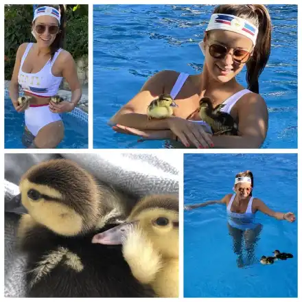 Гери Дончева плува с патета