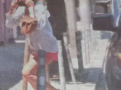 Русата Златка в сблъсък с полицията (Папарашки снимки)