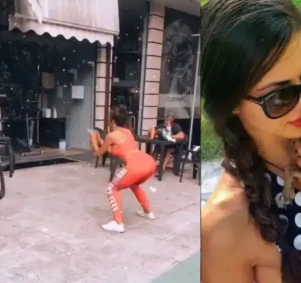 Райна помпа задница с фитнес! (Певицата прави струване на кучето си)