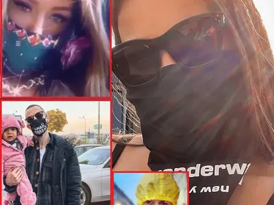 Топ 8 на звездите с ексцентрични маски! Ето как ги носят и се предпазват от вируса