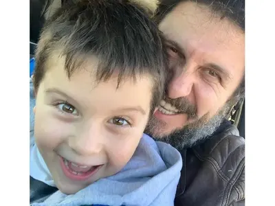 Борил на първи Оff road  с баща си