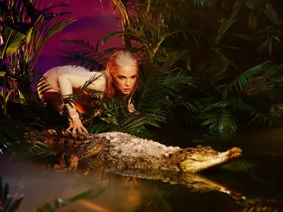 Чалгарка хвана питона на Малкия Индиана Джоунс (Построиха джунгла във фолк клип)