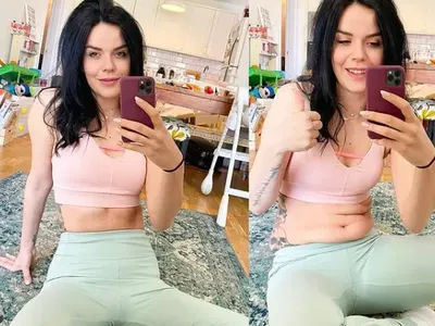 Мона показа целулит и коремче (Фото)