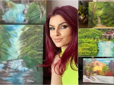 Фолкпевица рисува като Клод Моне