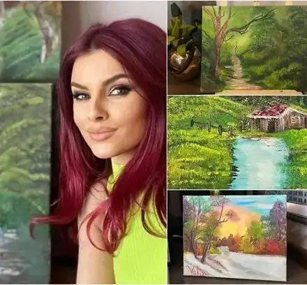 Фолкпевица рисува като Клод Моне