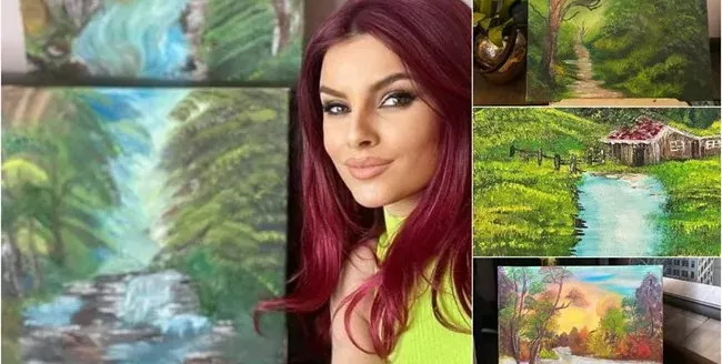 Фолкпевица рисува като Клод Моне