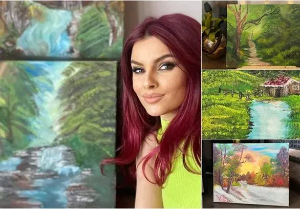 Фолкпевица рисува като Клод Моне