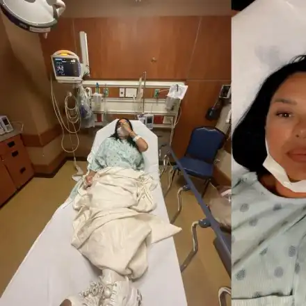 Анита Мейзер бере душа в Санта Барбара