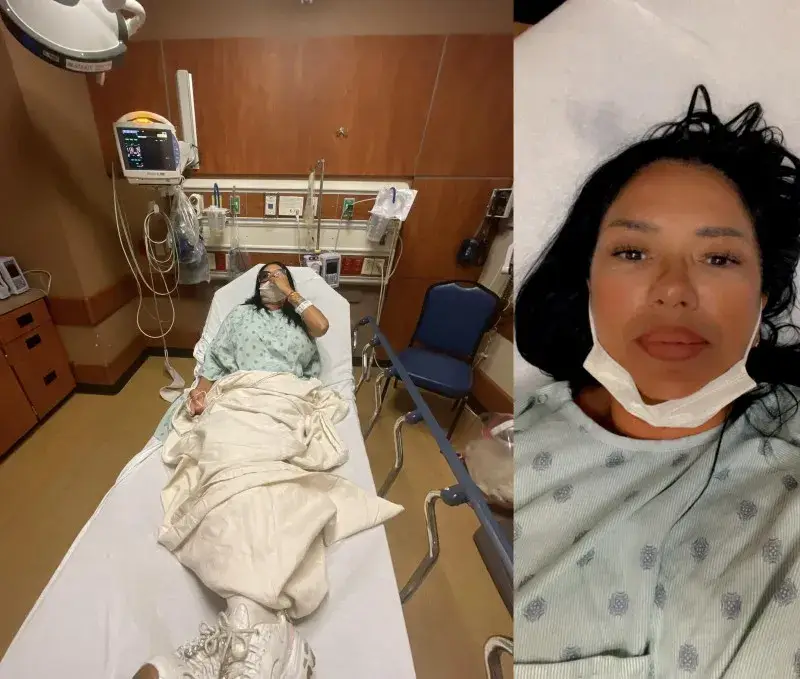 Анита Мейзер бере душа в Санта Барбара