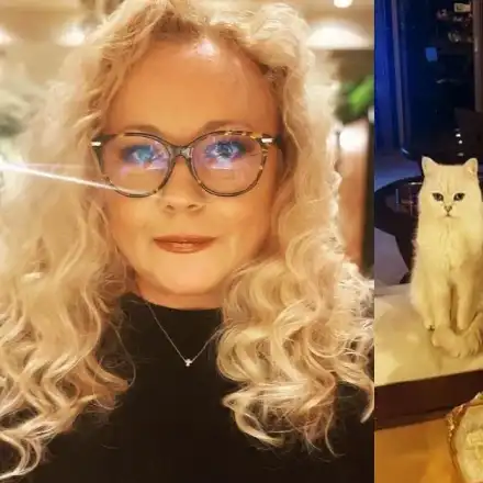 Наталия Симеонова празнува ЧРД с бяла котка