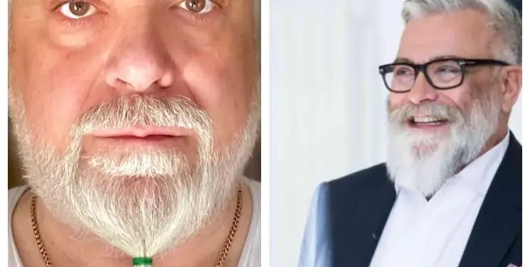 Владо Пенев си връзва брадата с ластичета